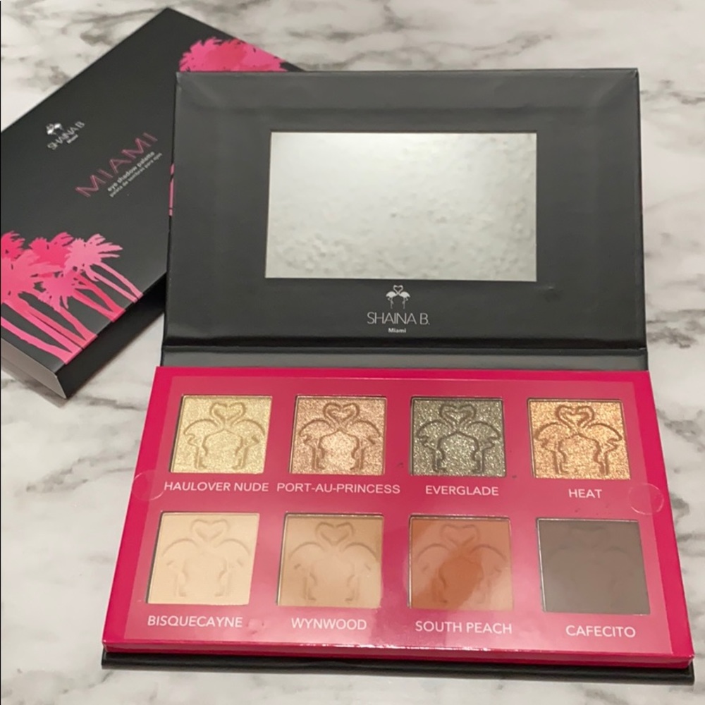Shaina B. Miami eyeshadow palette with 8 shades.